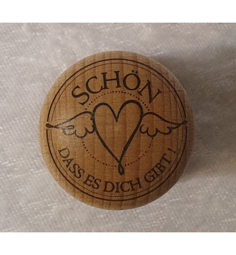Holz Stempel Schön dass es Dich gibt