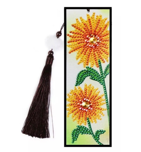 3D Diamant Pixel Lesezeichen Blumen