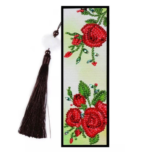 3D Diamant Pixel Lesezeichen Blumen