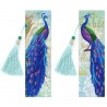3D Diamant Pixel Lesezeichen Pfau