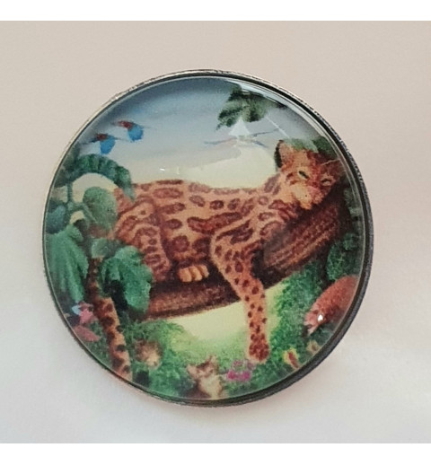Druckknopf Leopard/Ast