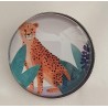 Druckknopf Leopard sitzend