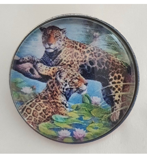 Druckknopf Leopard/Ast