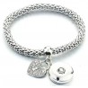 Stretch Armband für Wechselschmuck silberfarbig