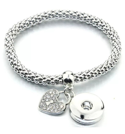 Stretch Armband für Wechselschmuck silberfarbig