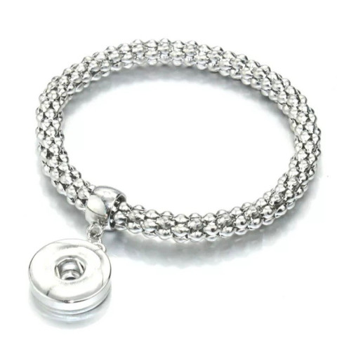 Stretch Armband für Wechselschmuck silberfarbig