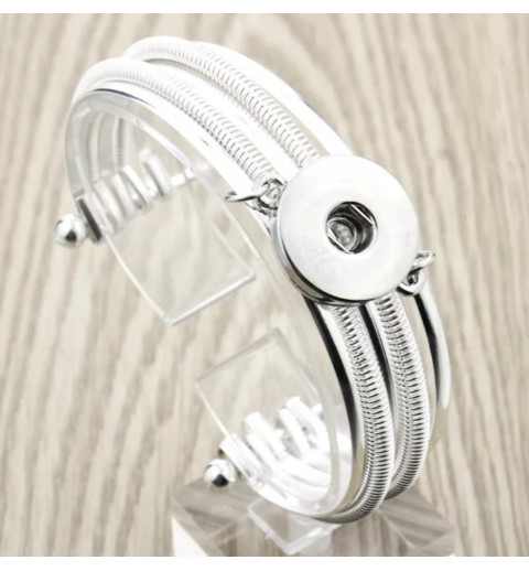 Armreif für Wechselschmuck silberfarbig
