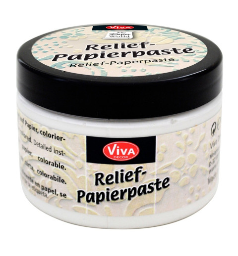 Relief Papierpaste altweiss