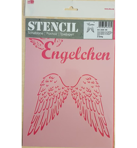 Schablone A4 Engelchen und Flügel