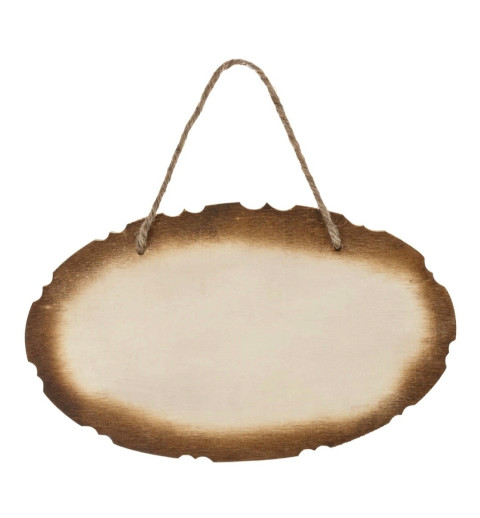 Holz Schild oval