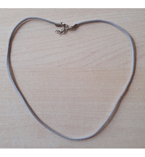 Kunst-Wildleder Kette grau