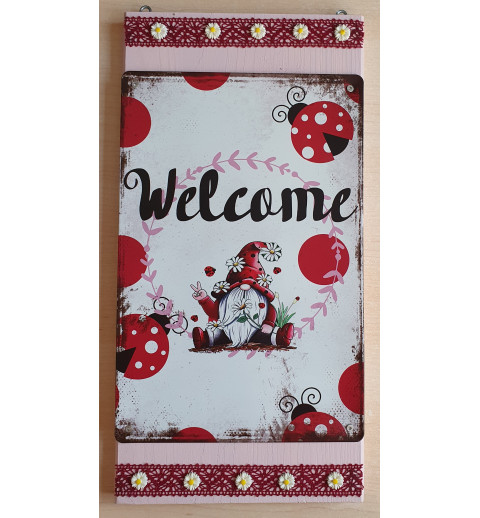 Schild Welcome rot