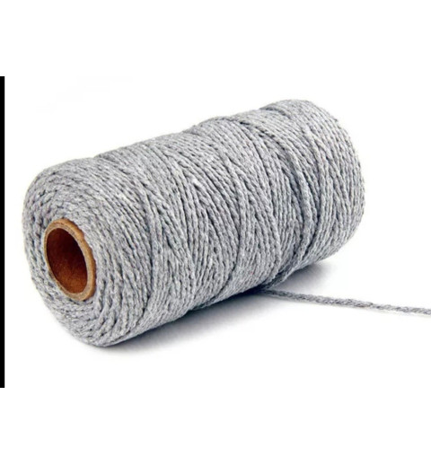 Jute Faden grau