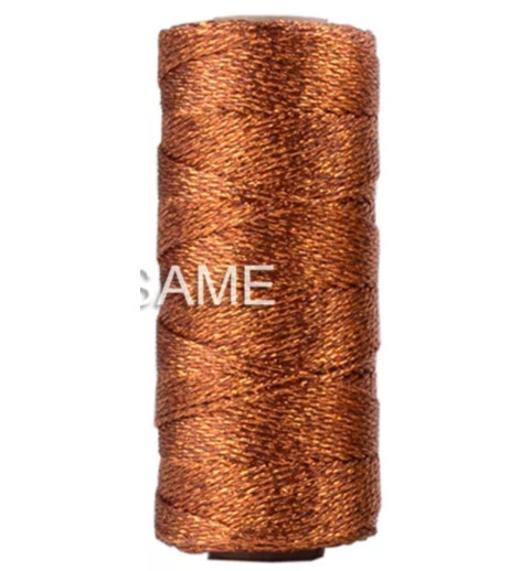 Jute Faden kupfer/glitzer