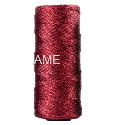 Jute Faden rot/glitzer