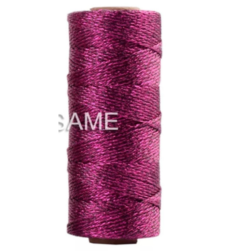 Jute Faden pink/glitzer
