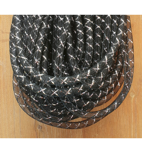 Netzschlauch schwarz/silber