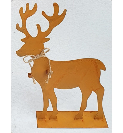 Metall Hirsch in Rostoptik