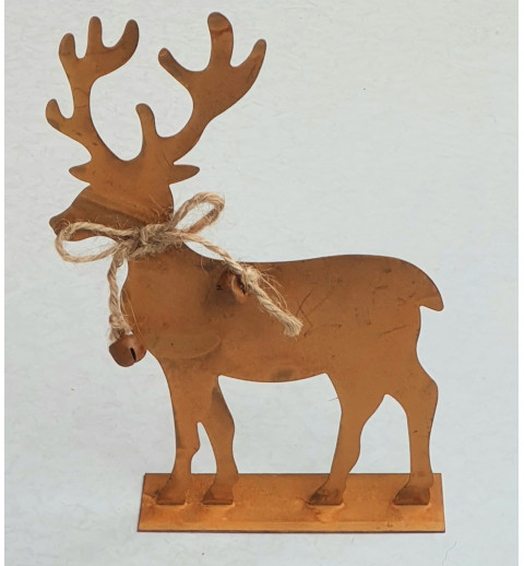 Metall Hirsch in Rostoptik