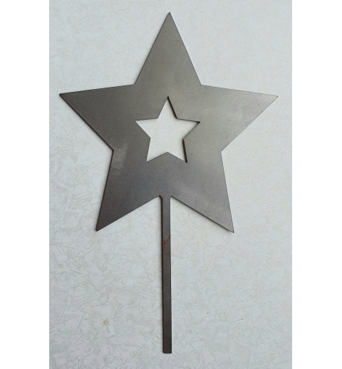 Metall Stern silberfarbig
