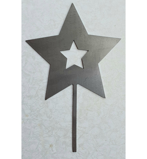 Metall Stern silberfarbig
