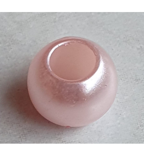 Grossloch Kunststoff Perle rosa