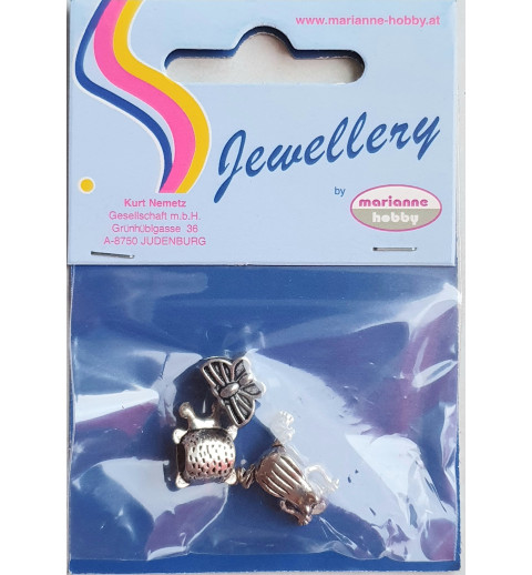 Grossloch Metall Perlen Set Schmetterling