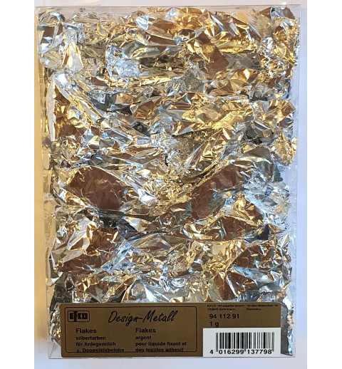 Design Metall Flakes silber