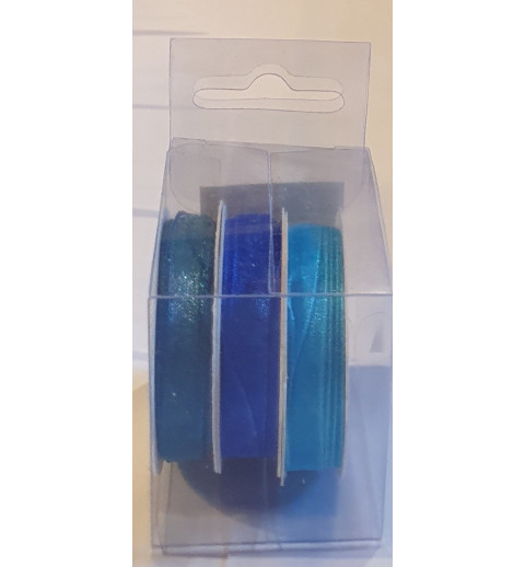 Organza Bänder blau