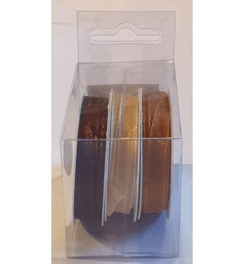 Organza Bänder braun