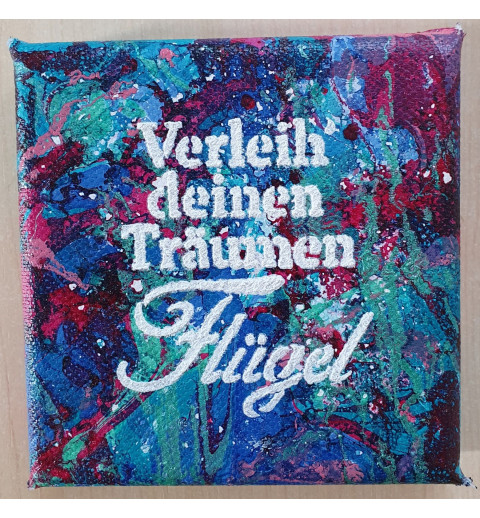 Leinwand Schild Flügel.....