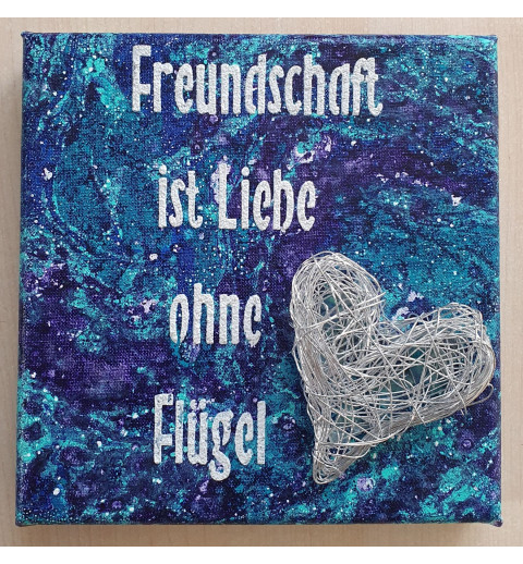Leinwand Schild Freundschaft.....