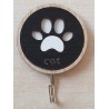 Holz Haken Cat schwarz/weiss