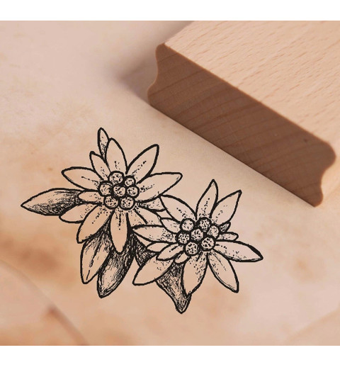 Holz Stempel Edelweiss