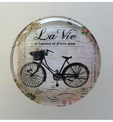 Cabochon 30 mm Fahrrad