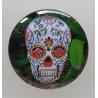 Cabochon 30 mm Totenkopf grün