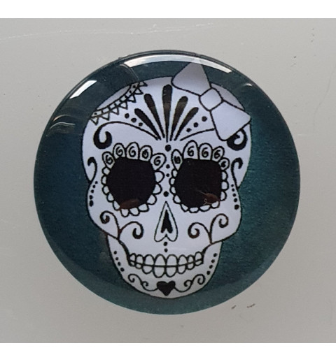 Cabochon 30 mm Totenkopf gau