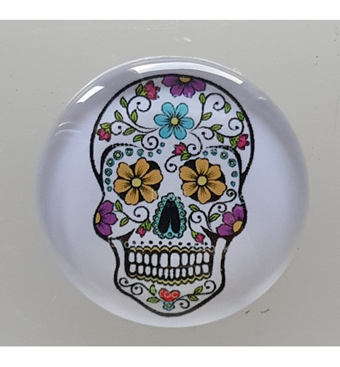 Cabochon 30 mm Totenkopf türkis