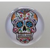 Cabochon 30 mm Totenkopf Blumen