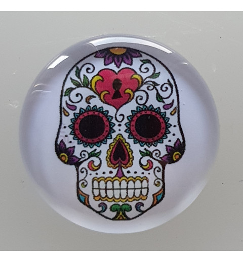 Cabochon 30 mm Totenkopf Herz