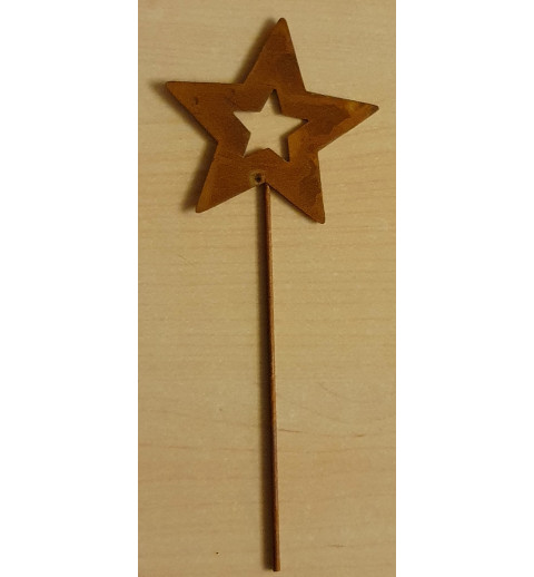 Metall Stecker Stern rost