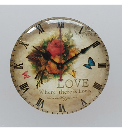 Cabochon Uhr Rosen