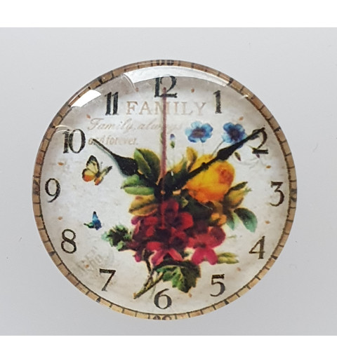 Cabochon Uhr Rosen