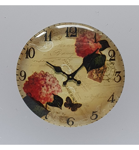 Cabochon Uhr Rosen