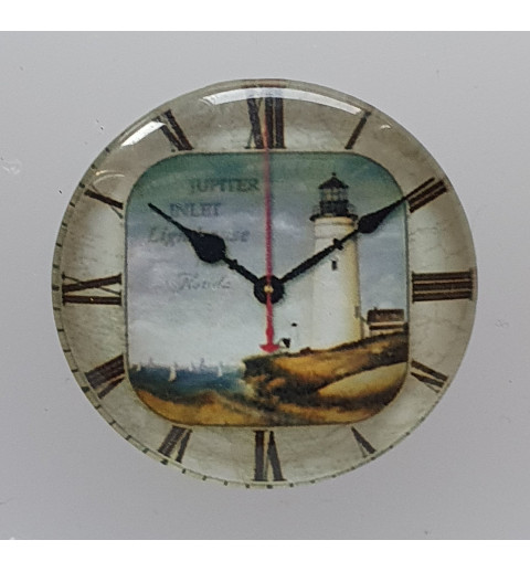 Cabochon Uhr Leuchtturm