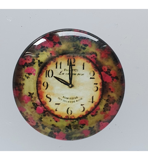 Cabochon Uhr Rosen