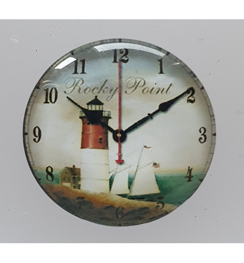 Cabochon Uhr Leuchtturm