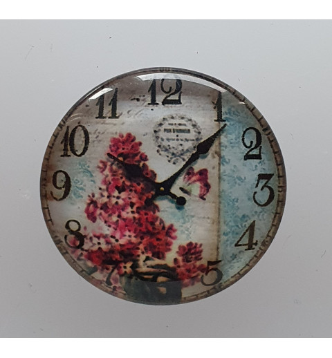 Cabochon Uhr Blumen