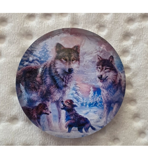 Cabochon Wolfsfamilie