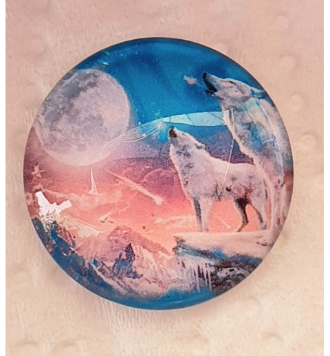 Cabochon Wolf/Mond